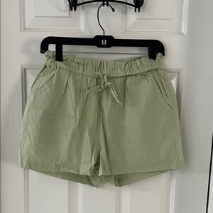 Primark Light Green High Waist Shorts